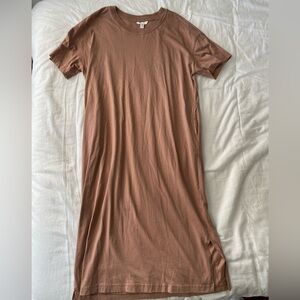 H&M Women's Brown Midi Dress w/ pockets